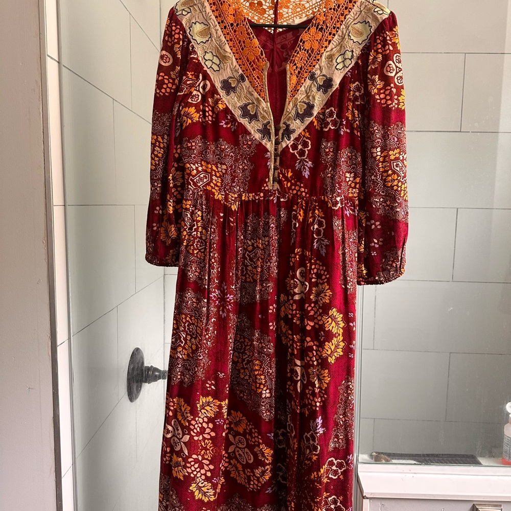Maeve Red Bishop Sleeve Sundress